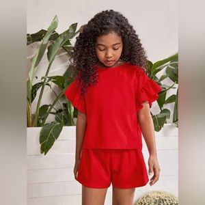 Girls Ruffle Trim Set Sz 8